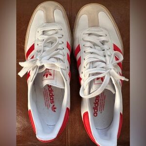 Adidas Samba Sambae Cloud White / Better Scarlet like new 8.5 leather